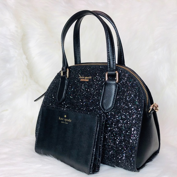 Kate Spade Mini Reiley Glitter Satchel Wallet Set - Picture 2 of 8